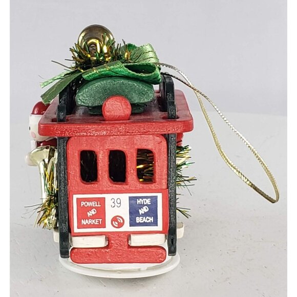 Vintage Christmas Ornament 39 Cable Car Powell Hyde San Francisco - Picture 2 of 6